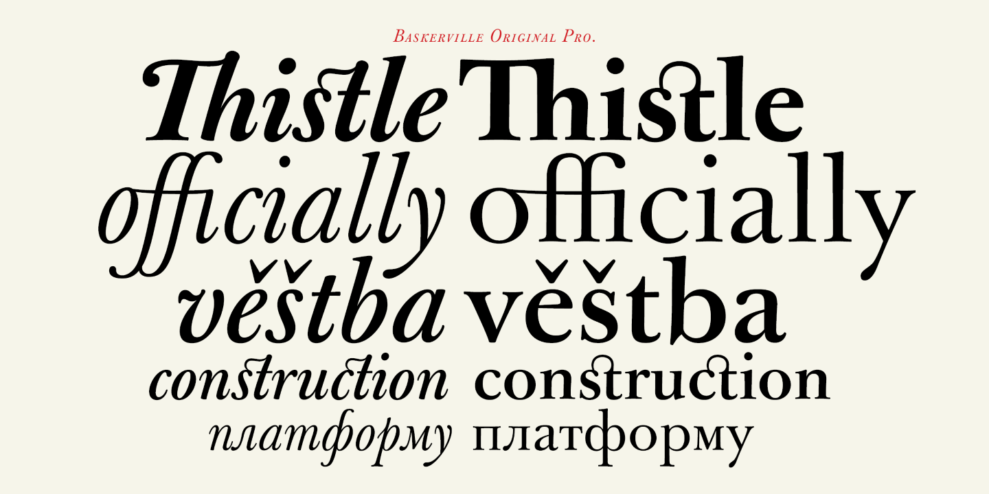 Пример шрифта Baskerville Original Pro 10 Italic